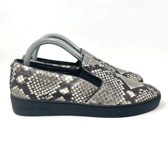 Michael Kors Slip On Sneaker Snakeskin Black Womens 8