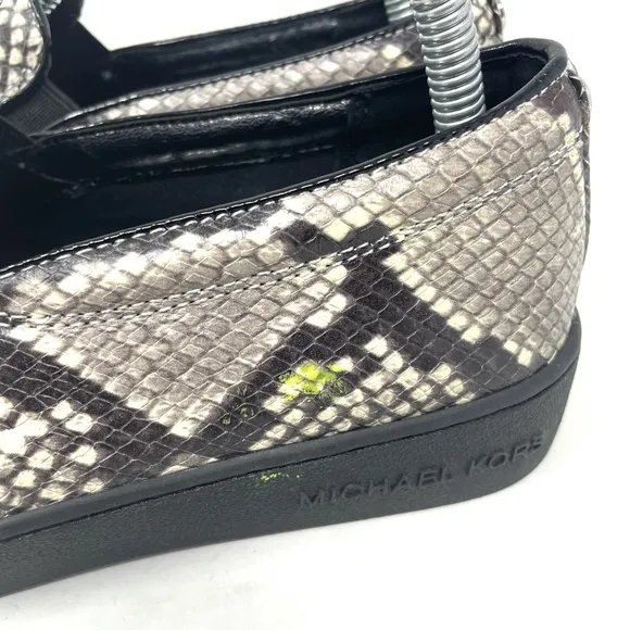 Michael Kors Slip On Sneaker Snakeskin Black Womens 8