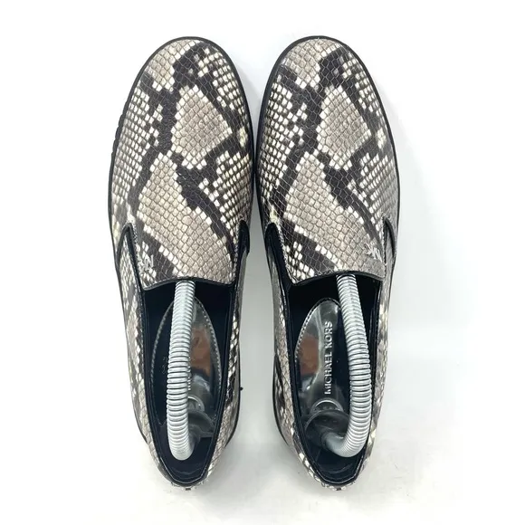 Michael Kors Slip On Sneaker Snakeskin Black Womens 8