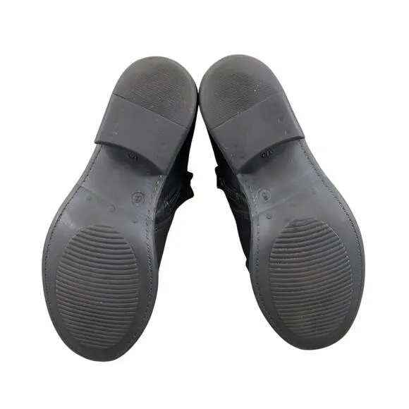 Miz Mooz Shoes Womens 6 Loafer Bootie Slip On Leather Lilith Black Boho Classic