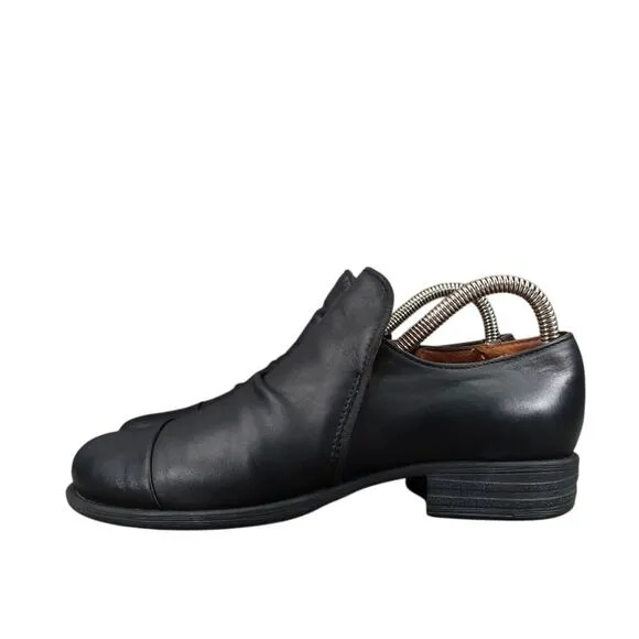 Miz Mooz Shoes Womens 6 Loafer Bootie Slip On Leather Lilith Black Boho Classic