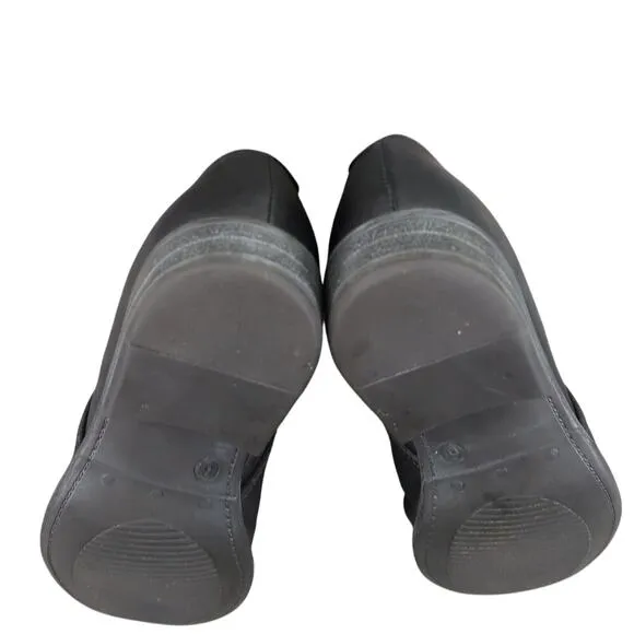 Miz Mooz Shoes Womens 6 Loafer Bootie Slip On Leather Lilith Black Boho Classic