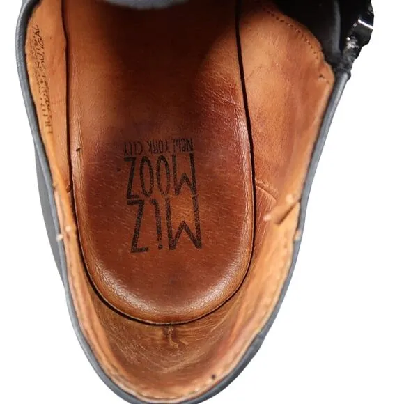 Miz Mooz Shoes Womens 6 Loafer Bootie Slip On Leather Lilith Black Boho Classic