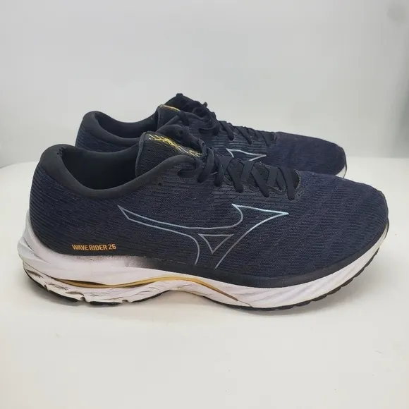 Mizuno Mens Wave Rider 26 411373 9ZMG Blue Running Shoes Sneakers Size 11.5