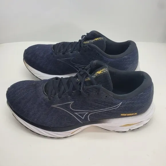 Mizuno Mens Wave Rider 26 411373 9ZMG Blue Running Shoes Sneakers Size 11.5