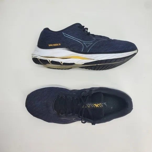 Mizuno Mens Wave Rider 26 411373 9ZMG Blue Running Shoes Sneakers Size 11.5