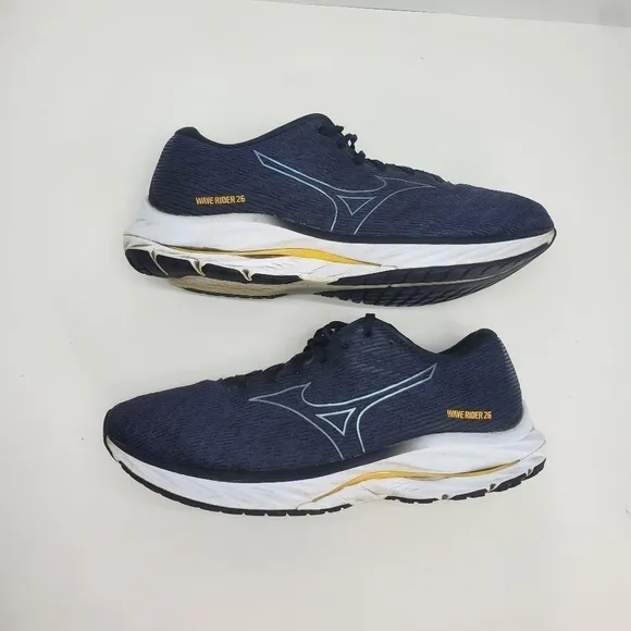 Mizuno Mens Wave Rider 26 411373 9ZMG Blue Running Shoes Sneakers Size 11.5