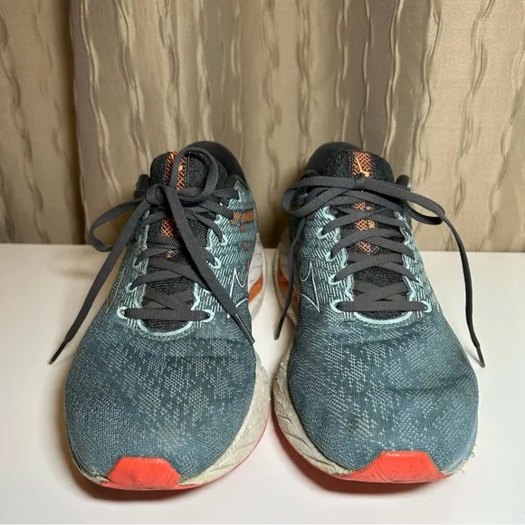 Mizuno Wave Inspire 19 Men's 9 Running Shoes Blue Support Cushioned Carbon