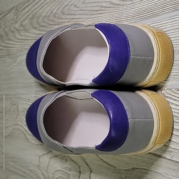 Move by Chocolat Blu Noor Grey Slip On Leather Shoes Womens Size 38 US 7.5-8