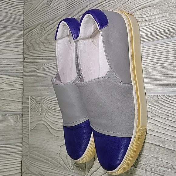 Move by Chocolat Blu Noor Grey Slip On Leather Shoes Womens Size 38 US 7.5-8