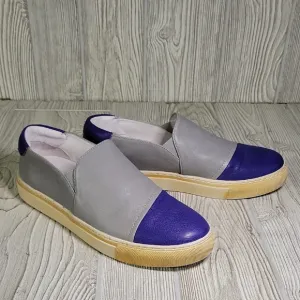Move by Chocolat Blu Noor Grey Slip On Leather Shoes Womens Size 38 US 7.5-8