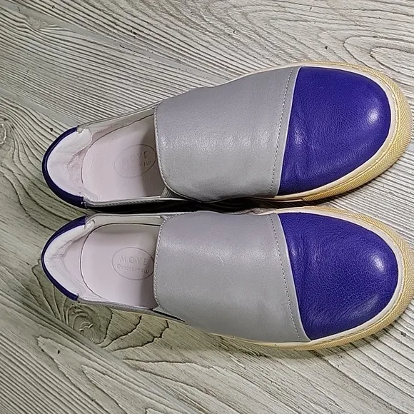 Move by Chocolat Blu Noor Grey Slip On Leather Shoes Womens Size 38 US 7.5-8