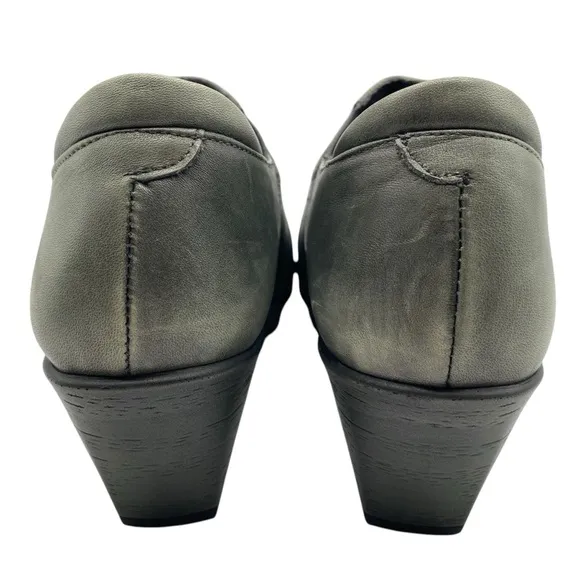 Naot Womens Shoes Present Slip On Heel 10 Green Leather Comfort Casual Colorful