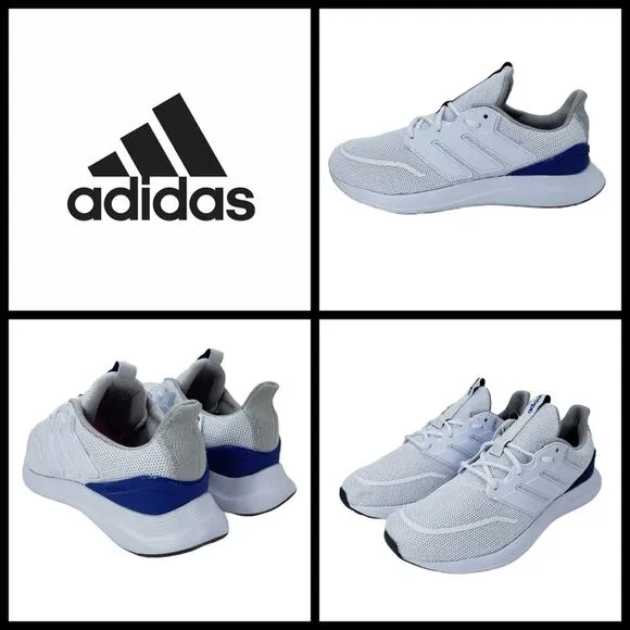 New Adidas Men's Energy Falcon Running Shoes, Size 7.5, Blue/White