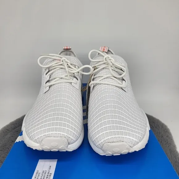 New Adidas NMD_R1 Cloud White Solar Red Men's Running Shoes Size 10.5