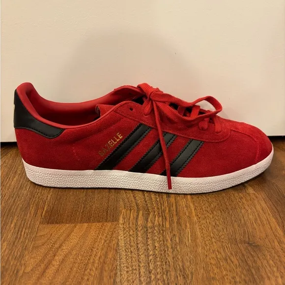 NEW Adidas Originals Gazelle Manchester United Red Black Shoes IE8503 Men's 9