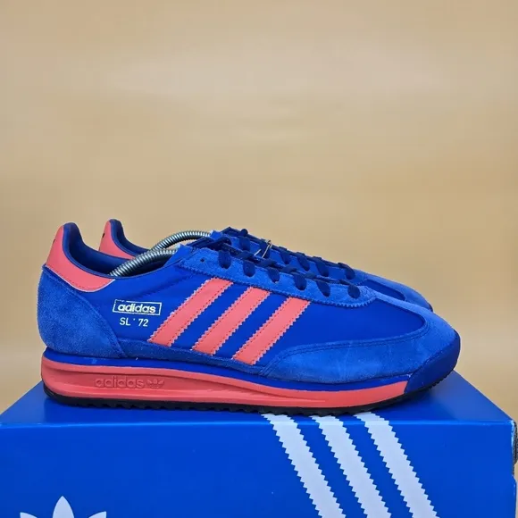 New adidas SL72 RS Blue Bright Red Men's Shoes Size 11.5