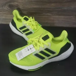 New Adidas Ultraboost Mens Neon Yellow Running Sneakers Athletic Workout Gym