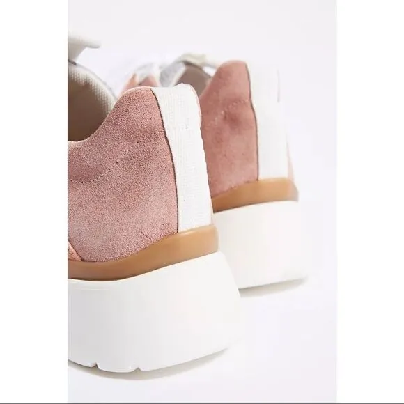 NEW Anthropologie Riley Pink Platform Lift Cushioned Hiker Sneakers Tennis Shoes