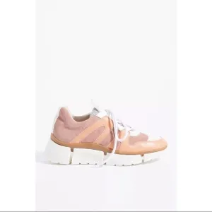 NEW Anthropologie Riley Pink Platform Lift Cushioned Hiker Sneakers Tennis Shoes