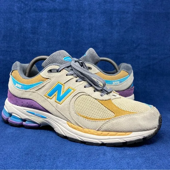 New Balance 2002R Incense - Size 8.5 - White Purple Tan Teal Blue Grey Running