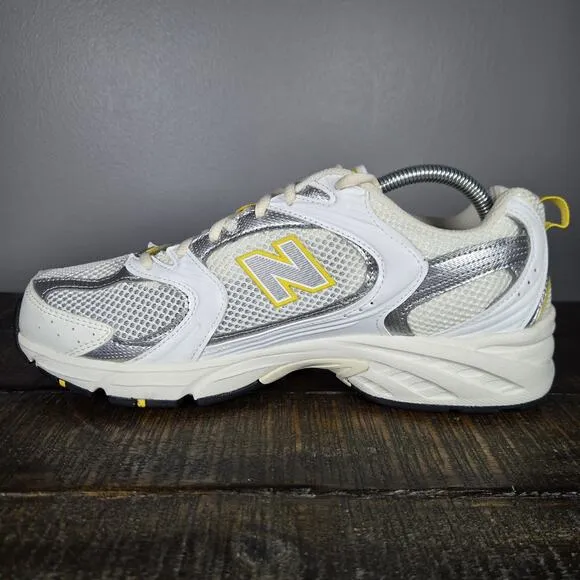 New Balance 530 Mens Size 9 D Running Shoes MR530SY White Yellow Womens 10.5