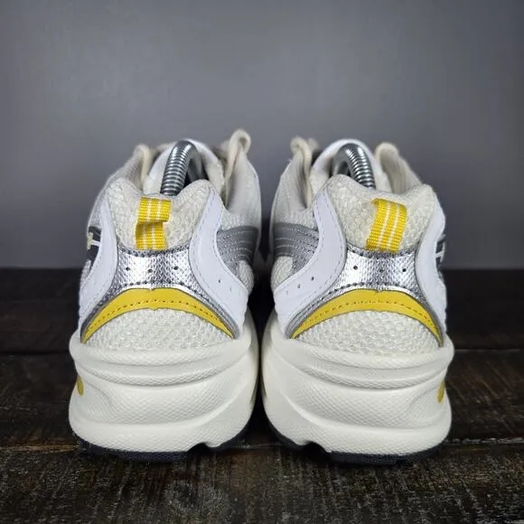 New Balance 530 Mens Size 9 D Running Shoes MR530SY White Yellow Womens 10.5
