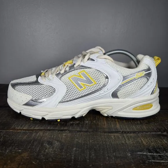 New Balance 530 Mens Size 9 D Running Shoes MR530SY White Yellow Womens 10.5