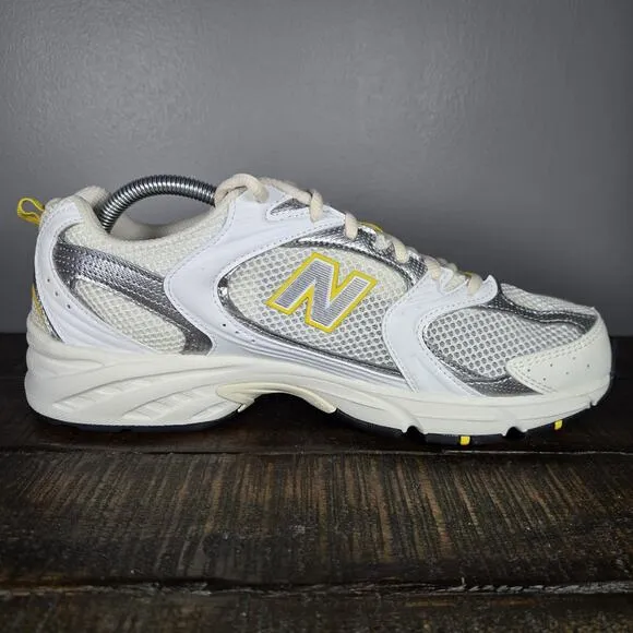 New Balance 530 Mens Size 9 D Running Shoes MR530SY White Yellow Womens 10.5