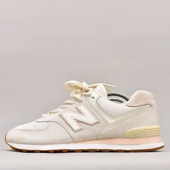 New Balance 574 Women’s Size 12 Running Shoes Lavender Off White Gum Pink