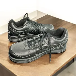 New Balance‎ 577 DSL-2 Abzorb Walking Black Leather Shoes MW577BK Size 9.5