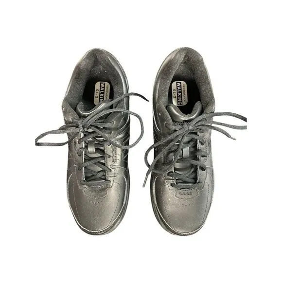 New Balance‎ 577 DSL-2 Abzorb Walking Black Leather Shoes MW577BK Size 9.5