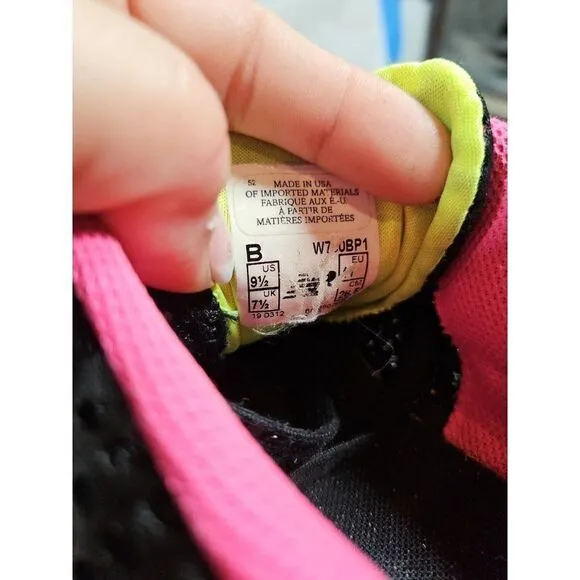 New Balance 750 V1 Black Pink Athletic Running Shoes Women's Size 9.5