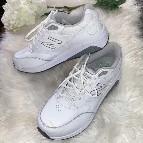 New Balance 928V3 Walking Shoes White Leather Lace Up Sneakers Men's 12.5 6E
