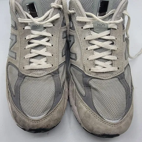 New Balance 990v5 Made In USA Grey Mens Size 14 Running Shoes - M990GL5