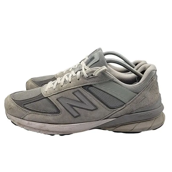 New Balance 990v5 Made In USA Grey Mens Size 14 Running Shoes - M990GL5