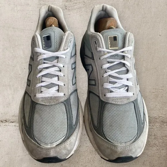 New Balance 990v5‎ Men's M990GL5 Running Walking Shoes Gray Men's Size 11.5 2E