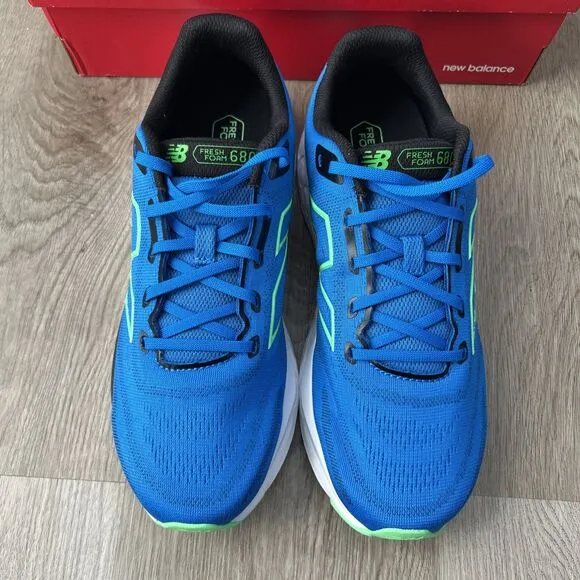 New Balance Fresh Foam 680v8 Mens 9 Womens 10.5 Running Shoes Blue Sneakers
