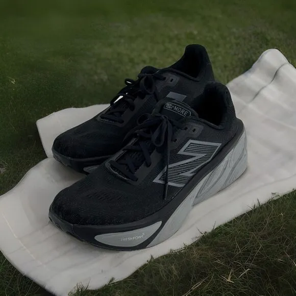 New Balance Fresh Foam X More V5 Shoes Mens 13 D Black Linen Silver Metallic