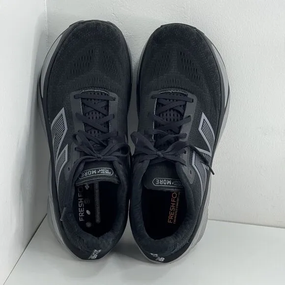 New Balance Fresh Foam X More V5 Shoes Mens 13 D Black Linen Silver Metallic