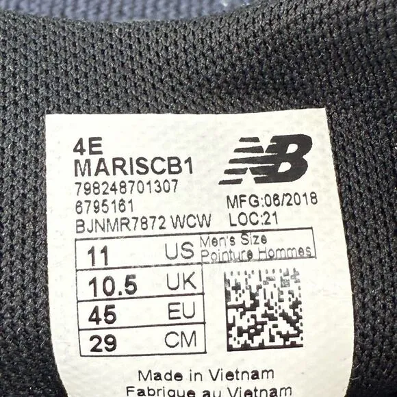 New Balance Fresh Foam Arishi Black Grey sneaker shoes men’s size  11