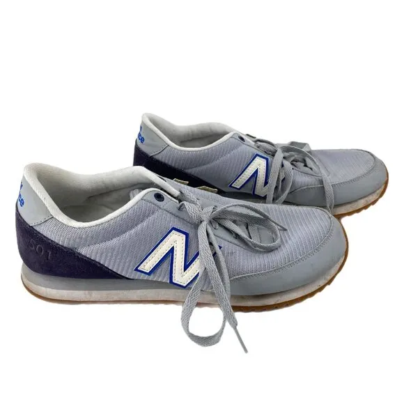 New Balance Gray Blue Lace Up Athletic Sneakers | Size 10