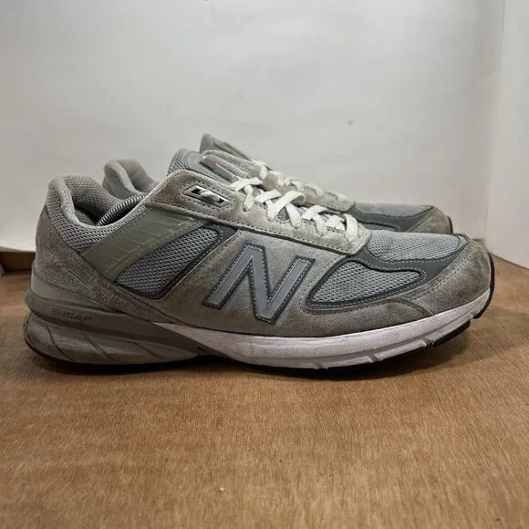 New Balance Mens M990GL5 990V5 Running Shoes Grey Suede Castlerock Size 13 D