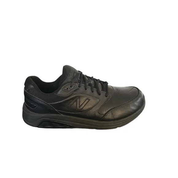 New Balance MW928BK2 Black Leather Walking Shoes Men’s 12.5 2E Wide Comfort