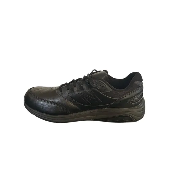 New Balance MW928BK2 Black Leather Walking Shoes Men’s 12.5 2E Wide Comfort