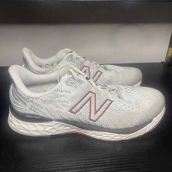 New Balance Running Shoes Mens 11.5 EE Fresh Foam 880V11 M880A11 Gray Red