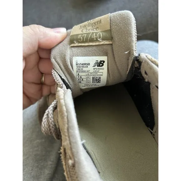 New Balance Shoes Mens Size 8 D 57/40 Mushroom Running Walking M5740RSB Sneaker