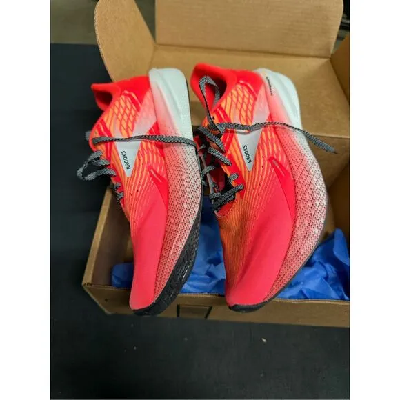 New Brooks Hyperion Max Fiery Coral Orange Pop Blue Running Shoes Sneakers 9.5