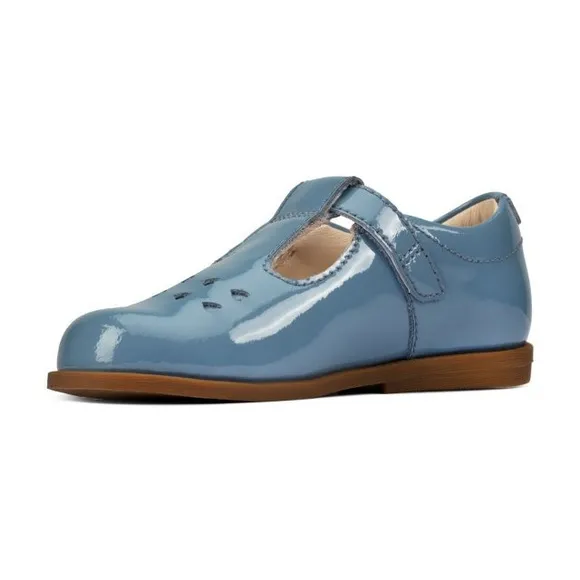 NEW Clarks Drew Play Toddler Leather Shoes, Blue Patent Size UK 5.5G, US 6W £40