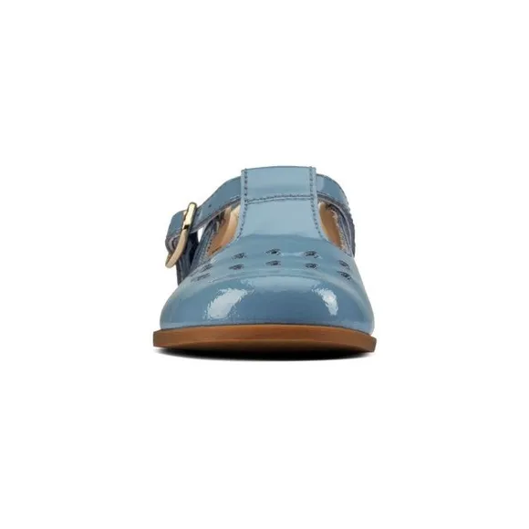 NEW Clarks Drew Play Toddler Leather Shoes, Blue Patent Size UK 5.5G, US 6W £40